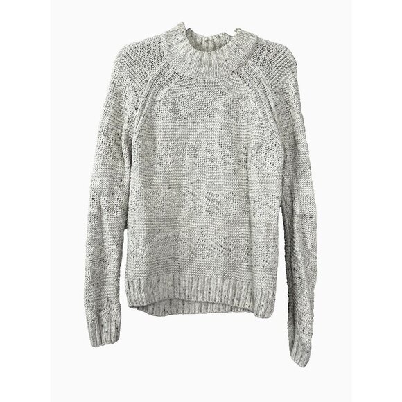 PrAna Nemma Chunky Oatmeal Flecked Fisherman Sweater Small Rustic Cozy Layering - Picture 1 of 10